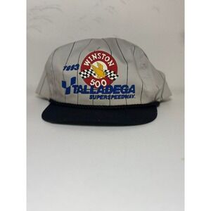 Vintage 1993 Winston 500 Talladega Superspeedway Snapback Hat San Sun Gray Mens